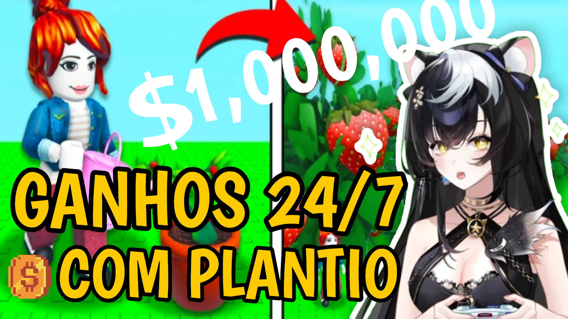 MELHOR Método AFK 24/7 no Grow a Garden! Ganhe $ sem Fazer NADA!