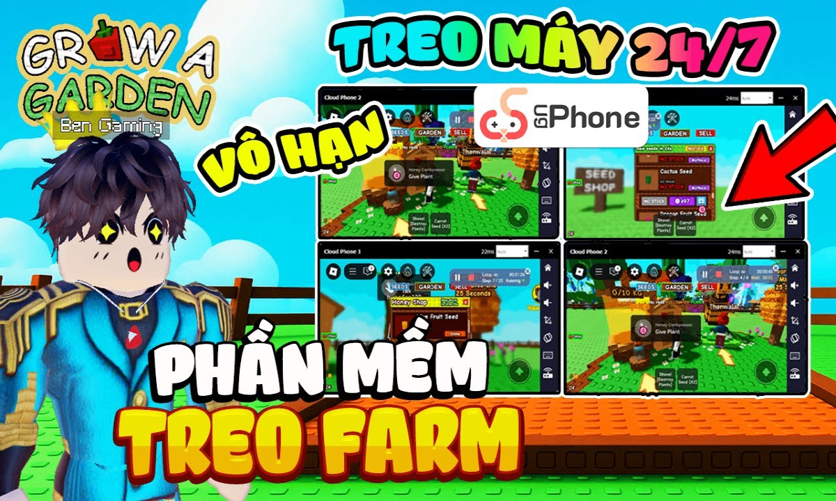 [GROW A GARDEN] BEN BẤT NGỜ VỚI CÁCH TREO FARM TỰ ĐỘNG 24/24...FARM TOÀN ĐỒ NGON | ROBLOX